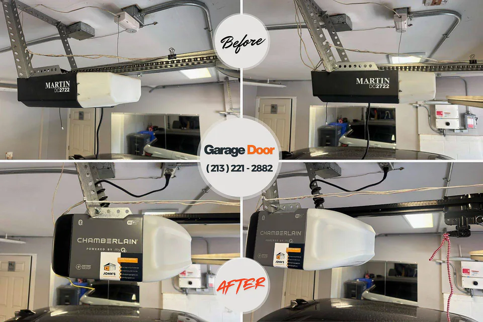 Before and after: garage door repair 37377